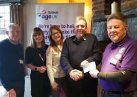 Age UK Xmas Lunch cheque presentation